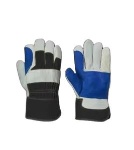 Guantes de Trabajo de Cuero Vacuno de Primera Calidad, con Palma Reforzada, Protección para Manos, Puño Reforzado con Goma, Certificación CE - Product Image 6