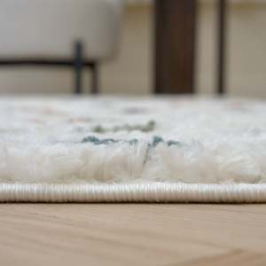Netline Home Moodi Shaggy Multicolour Floral Rectangle Living Room <b>Rug</b> - Product Image 5