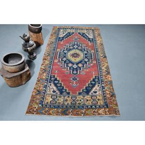 พรมตุรกีขนาด3,7x7,3ฟุตพรมคลาสสิกสีแดงสีน้ำเงิน - Product Image 1