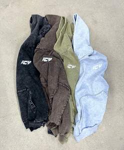 เสื้อมีฮู้ดลายเฮฟวี่เวทสำหรับผู้ชายเสื้อยืดผ้าฝ้ายพิมพ์ลายกราฟิกแนวสตรีทโอเวอร์ไซส์ใหญ่พิเศษ - Product Image 6