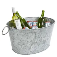 Nuevo cubo de vino de aluminio de alta calidad moderno enfriador de vino de metal moderno personalizado fabricantes de cubos de champán India en negro