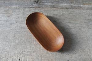 Bandeja ovalada de Caoba Africana hecha a mano: plato de madera rústico para servir - Product Image 3