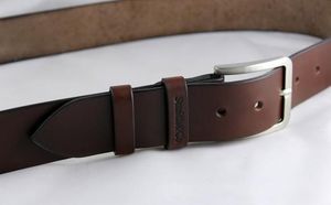 Ceinture en cuir véritable de qualité supérieure pour hommes en cuir de vache véritable avec alliage pour boucle chaîne de taille de mode - Product Image 4