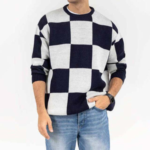 À la mode hommes Mohair pull à manches longues pull doux confortable chaud tricots automne hiver décontracté tenue quotidienne - Product Image 5