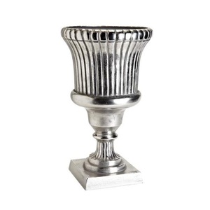 Elegante jarrón de metal plateado en estilo indio clásico con diseño moderno, decoración perfecta para el hogar, bodas, exhibición floral atemporal - Product Image 2