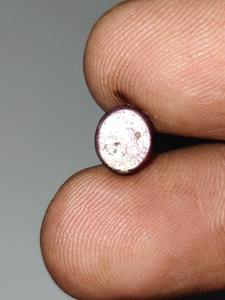 Gemas Mehrajudin, Rubí Estrella Rojo Rosado Natural, Cabujón Ovalado de 6 Rayos, Tratado con Cera/Aceite, Piedra Suelta de 3-5 Quilates, Rajasthan - Product Image 2