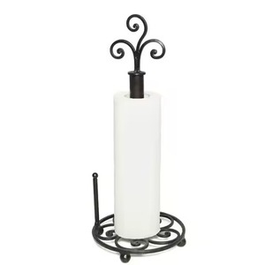 Unique Design Iron Metal Black <b>Towel</b> Paper Holder for Home Kitchen Tabletop Decoration Standing Tissue Paper <b>Stand</b> - Product Image 1