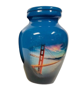 Urna Funeraria Conmemorativa, Dejé Mi Corazón en San Francisco, Urnas de Aluminio para Cenizas Humanas, Urnas para Hombres Adultos - Product Image 2