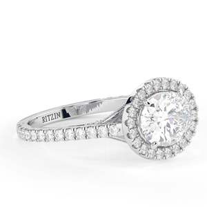 แหวนหมั้น1.00ctoval สำหรับผู้หญิงแหวนหมั้นเพชรแบบซ่อนรัศมี - Product Image 5