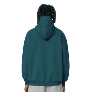 Sweat à capuche ample pour homme, en molleton premium 100 % coton, coupe lourde, écologique et coupe-vent - Product Image 6
