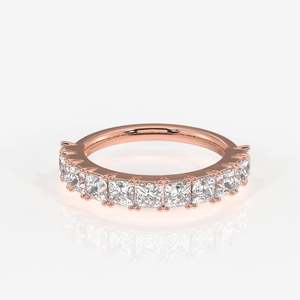 Princess Cut Moissanite Diamond Wedding Band 18K Gold <b>Ring</b> Elegant and Luxurious - Product Image 6
