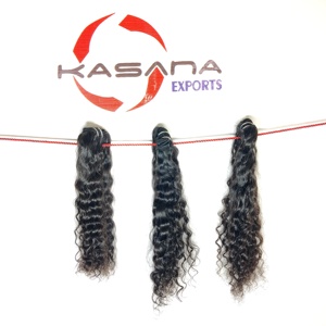 วิกผมมนุษย์สำหรับผู้หญิงผิวดำแบบลอนคลื่นลึกแบบอินเดียทำจาก100% สีดำธรรมชาติไม่จัดแนวหนังกำพร้า - Product Image 3