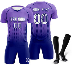 ชุดยูนิฟอร์มฟุตบอลพิมพ์ลายแบบรีดร้อน คอลเลคชั่นใหม่ 100% โพลีเอสเตอร์ ชุดกีฬาผู้ชายสำหรับเล่นฟุตบอล - Product Image 4