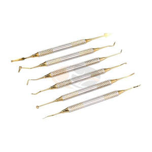 6 pièces ensemble de spatules de remplissage en résine composite dentaire manuelle Instruments de restauration dentaire en acier inoxydable certifiés CE MOL 5 ans - Product Image 1