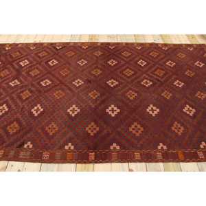 Tapis turc 5,8 x 10,8 pieds, grand tapis vintage, tapis en laine abstrait rouge - Product Image 2