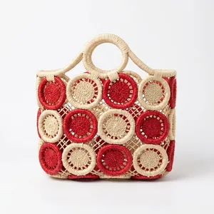 Cesta de Almacenamiento de Macramé de Rafia Hecha a Mano, Organizador Tejido, Tamaño Personalizado para Decoración del Hogar y la Cocina - Product Image 2
