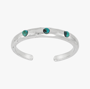 Bague en argent sterling 925 Cab Turquoise avec pierres précieuses Réglage de la lunette vintage Cadeau de mariage plaqué argent à la mode pour les fêtes - Product Image 1