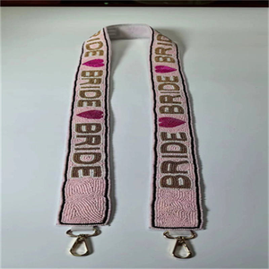 Factory Custom Hand Beaded Adjustable Bag Straps, <b>BRIDE</b> Seed Beaded <b>Handbag</b> Shoulder Purse Strap by glowin fashion - Product Image 2