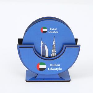 High Quality Dubai Lifestyle Coaster (Set of 4) with Customized stand (with box) MDF High Gloss Lamination <b>EVA</b> - Product Image 6