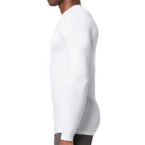 Chemises de compression à manches longues avec logo personnalisé pour hommes Nouveau style de tricot décontracté de conception vierge Couleur personnalisée - Product Image 5