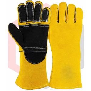 Gants de soudage en cuir de vache fendu résistant à la chaleur extrême - Product Image 1