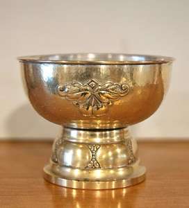 Style Vintage Argent Bol De Service Floral Gravé À La Main Fini Détaillant Partie Durable Écologique Sculpté - Product Image 2