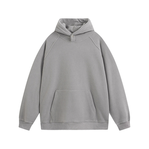 Sweat à capuche personnalisé 100% coton brodé de haute qualité polaire Streetwear vierge unisexe poids lourd surdimensionné à capuche pour hommes - Product Image 3