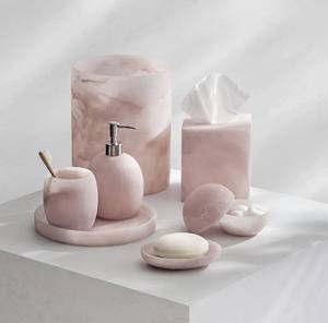 TIMELESS CRAFT Resin Six-Piece Eco-Friendly Hand-painted Bathroom <b>Accessories</b> Set Nordic Elegant Hotel Home <b>Decor</b> Modern - Product Image 1