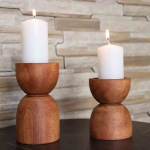 Le support de pilier de bougie en bois décoratif fait à la main de meilleure qualité représente la décoration de salon bougie unique T Light Votive - Product Image 2