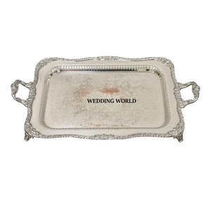 Proveedor y mayorista de bandeja de chocolate Buena calidad Diseñador hecho a mano Bandeja dulce Acabado en plata Bandeja de chocolate al por mayor - Product Image 1