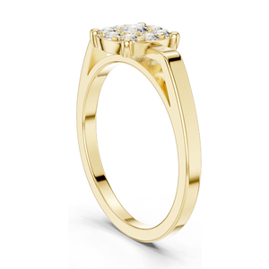 Bague en grappe florale avec diamant de laboratoire de 0,29 carat pour femme, clarté VVS-VS EF, or 18 carats, 14 carats, 10 carats et argent 925, rose - Product Image 6