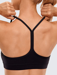Soutien-gorge de sport dos nu rembourré pour yoga et fitness, col en U, long, à maintien élevé, amovible, séchage rapide - Product Image 4