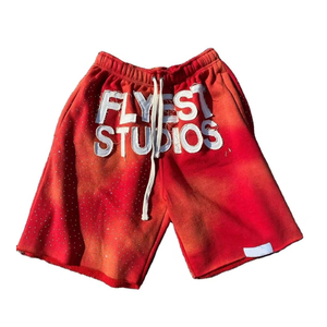 Custom <b>Men's</b> High Quality 100% Cotton Sun fade Acid Wash <b>Shorts</b> with Distress Embroidery Streetwear Style Applique <b>Patches</b> <b>Short</b> - Product Image 4