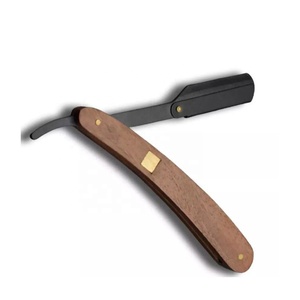 Latest Design Wooden Handle Manual Shaving Folding Straight Barber Edge Steel <b>Razors</b> Beard <b>Razor</b> BY ZACHARAY INDUSTRIES - Product Image 4