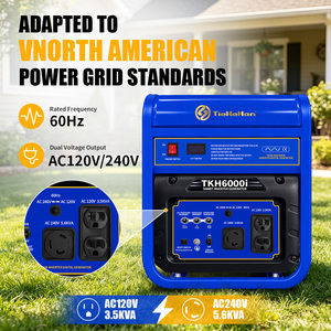 Générateur onduleur à essence 5,6 kVA 60 Hz EPA, double tension CA 120 V/240 V, onde sinusoïdale pure THD<3% pour la maison, le camping et l'alimentation de secours - Product Image 5