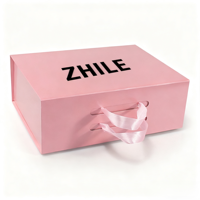 Boîte magnétique noire de luxe personnalisée avec logo, en carton rigide 1200 g/m², pliable, prix usine, design sur mesure