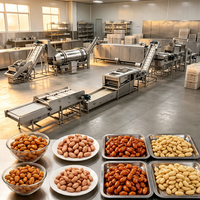 Équipement automatique de production d'arachides enrobées pour le revêtement, la friture, la torréfaction, l'assaisonnement et la transformation de snacks
