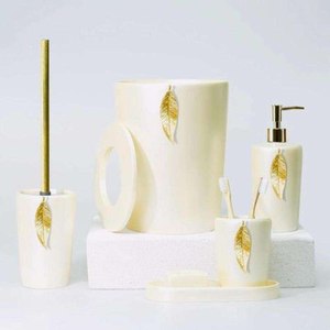 Juego de Accesorios de Baño de Resina Pulida Personalizable de la Mejor Calidad para el Hogar y Hoteles, Efecto Mármol, Lujo, Impermeable - Product Image 3