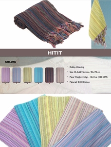 ผ้าขนหนูชายหาด DAFNI BIG PAZAR สีม่วง พิมพ์ลายเฮอร์ริงโบน ผ้าเทอร์รี่ แต่งพู่สีขาว น้ำหนักปานกลาง เคลือบ HDPE - Product Image 5