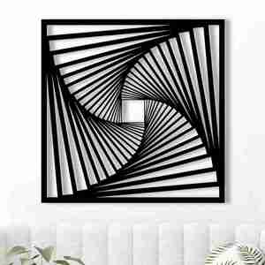 Marco cuadrado de arte de pared indio moderno para sala de estar, comedor, decoración del hogar hecha a mano en la India - Product Image 6