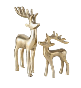 Decoraciones interiores Aluminio Fundido Hecho a mano Ciervo Artículos de mesa Navidad Plata Aluminio Decorativo Ciervo Par Reno - Product Image 6