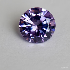 0.50 Crt Extra Premium Quality Beautiful Purple Brilliant Cut Lab-Grown D Color VVS1 Dazzling Diamond Gemstone <b>Loose</b> <b>Moissanite</b> - Product Image 2