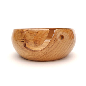 Cuencos de madera artesanales para hilo, organizador de cuencos de lana de madera de estilo personalizado, accesorios de ganchillo para tejer - Product Image 3