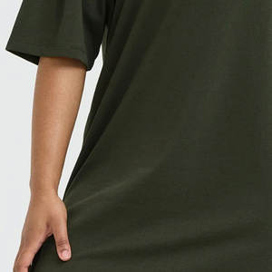 Custom Drop Shoulder T-Shirt For Adults Women Streetwear Cotton Made <b>Plain</b> Color Women Oversized T Shirts - Product Image 6