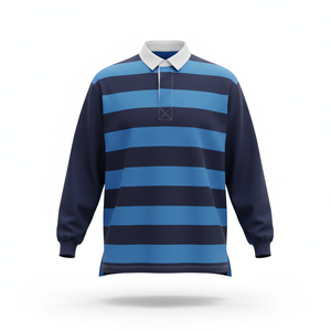 เสื้อรักบี้ระบายอากาศได้ดีรุ่นวินเทจสำหรับผู้ชายผ้าฝ้าย100% ถักแขนยาว - Product Image 3