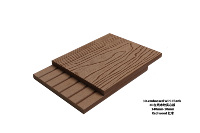 Dalles de terrasse en composite bois-plastique (WPC) étanches pour extérieur, revêtement de sol technique, vente chaude