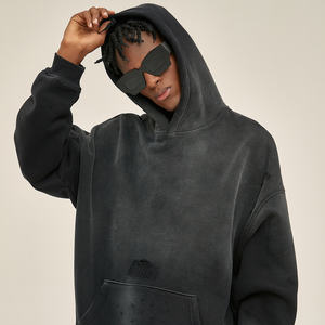 Personalizado de peso pesado 360 Gsm gota hombro Sudadera con capucha fabricantes en blanco 100% algodón de gran tamaño de alta calidad sudaderas con capucha - Product Image 3