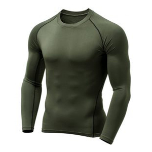 Camisetas de Compresión Personalizadas para Hombre, Spandex/Nailon, Manga Larga, Transpirables, de Secado Rápido, Elásticas en 4 Direcciones, Servicio OEM - Product Image 5