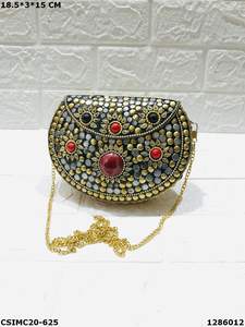 Designer Eye Patterned Metal Mosaic <b>Clutch</b> Stylish Multi-Color Handcrafted Evening <b>Bags</b> for Ladies <b>Wedding</b> Purse - Product Image 5