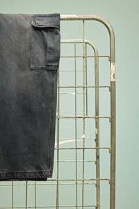 Pantalones vaqueros holgados Cargo de algodón para hombre, pantalones vaqueros azul oscuro relajados de alta calidad, pierna redondeada, pila de tobillo, pantalones Cargo personalizados ODM y OEM - Product Image 5